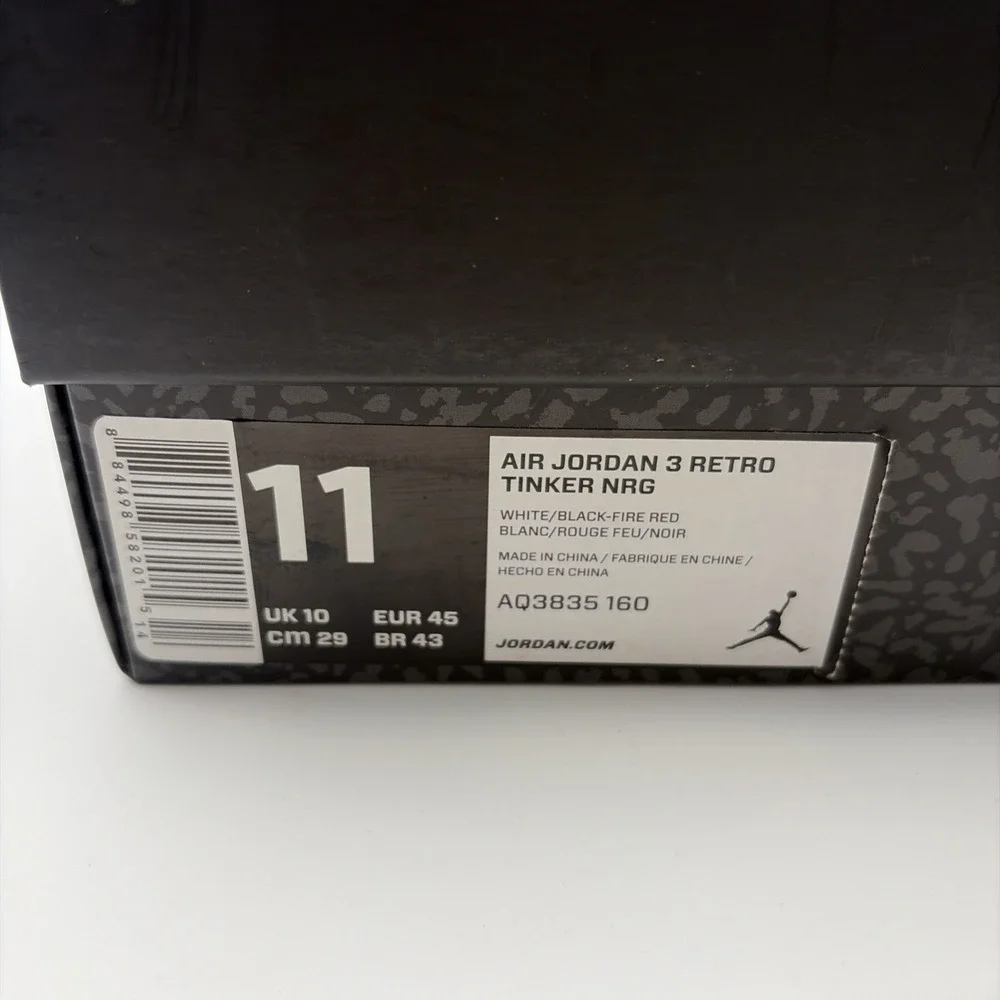 Size 11 - Jordan 3 Retro NRG Tinker 2018 (AQ3835-160)